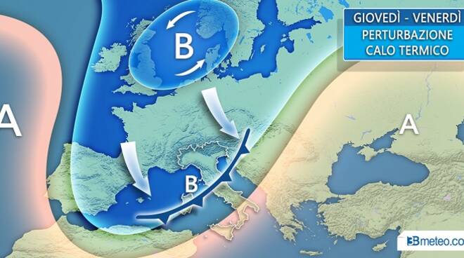 Italia meteo giovedi - venerdi fronte freddo-1200x628