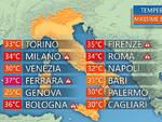 temperature domenica 29 giugno