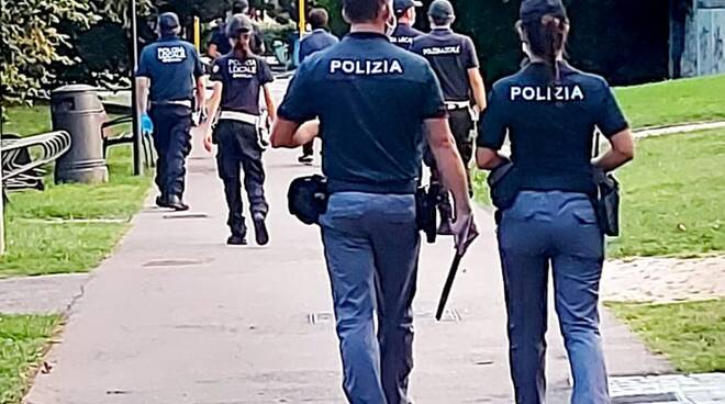 polizia nei parchi di Brescia