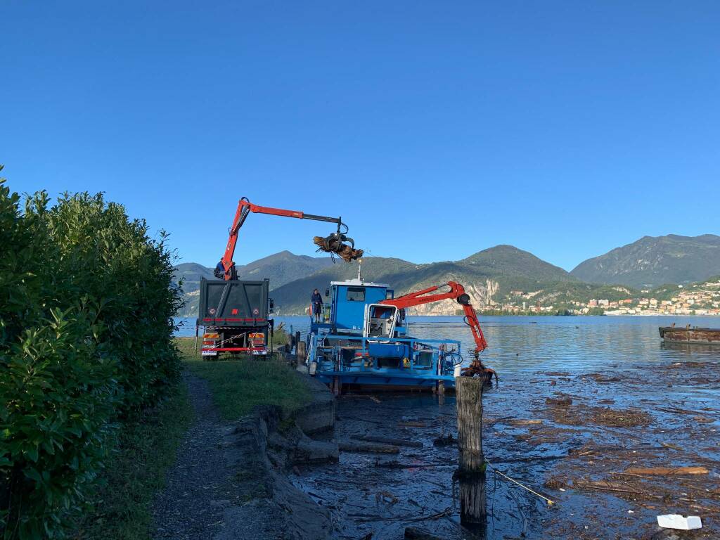 Lago d'Iseo: battello spazzino raccoglie 500 tonnellate di alghe 