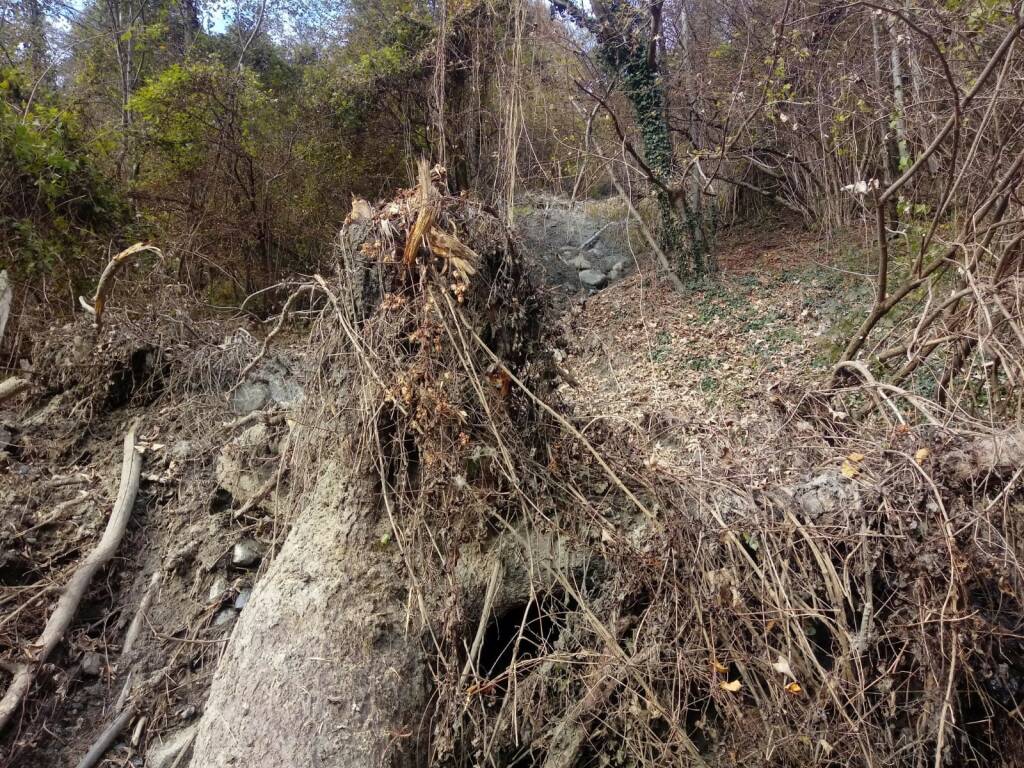 Frana a monte della strada, chiusa la Sp 345 Delle Tre Valli