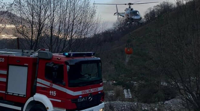 Lodrino rogo boschivo in Valle Duppo In fumo 4 ettari di terreno