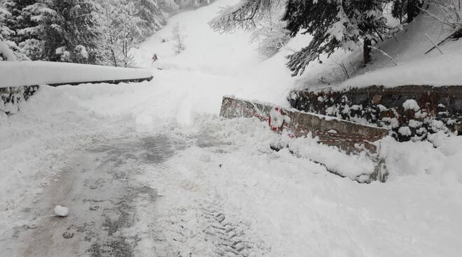 sp 345 provinciale neve valanghe