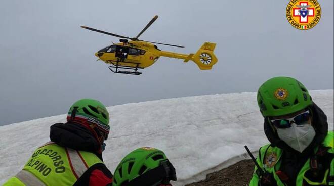 soccorso alpino esercitazione Bazena elicottero
