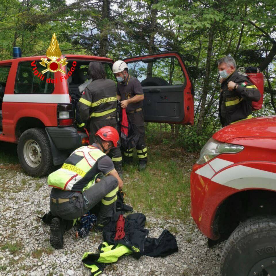 soccorso Vigili del fuoco nucleo speleo alpino fluviale monte Pizzocolo