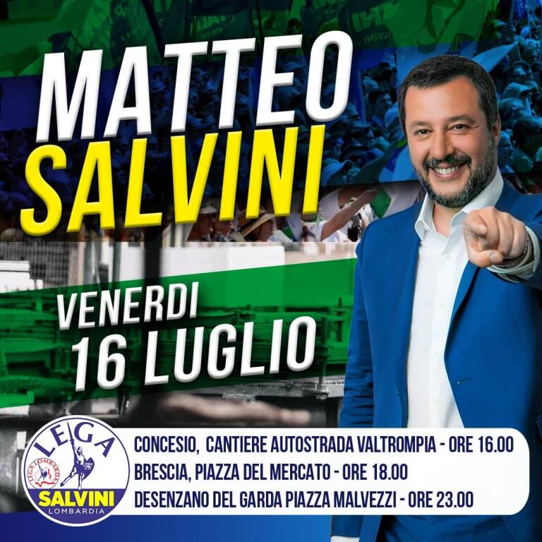 Salvini a Brescia