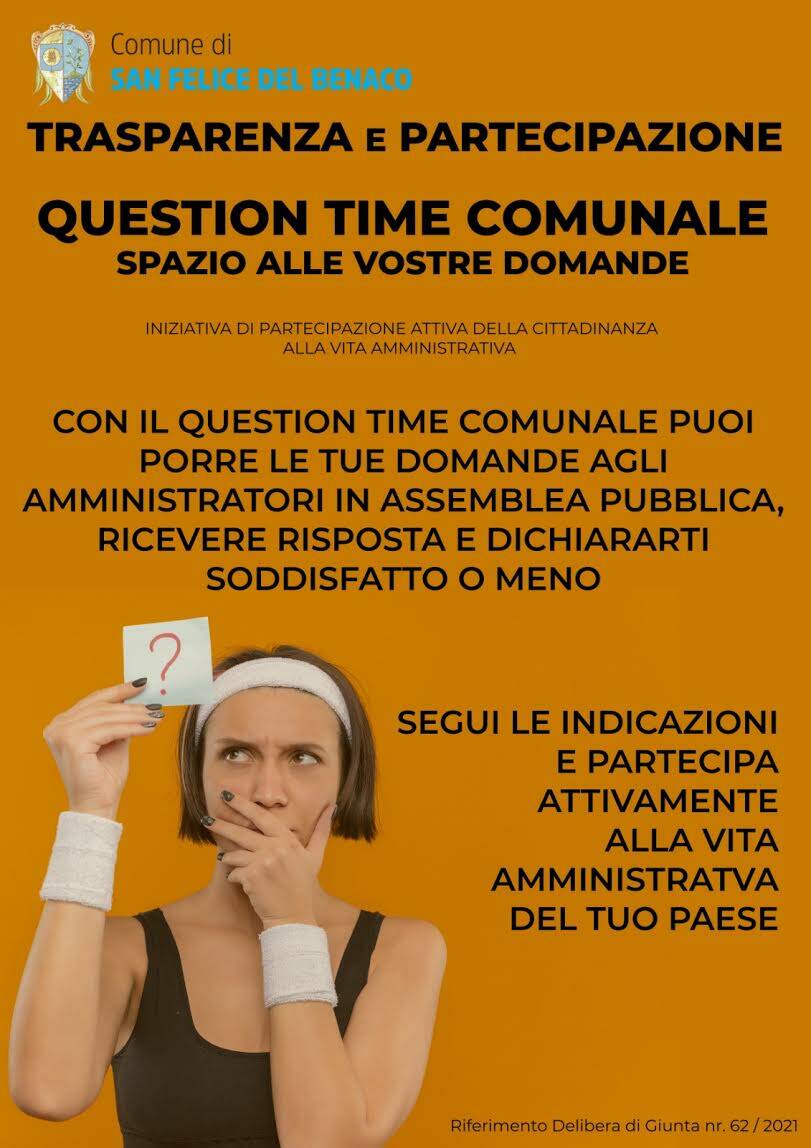 San Felice question time comunale