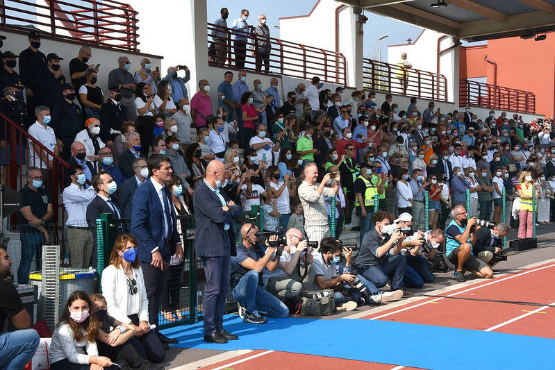 Marcell Jacobs a Sanpolino Brescia nuovo stadio