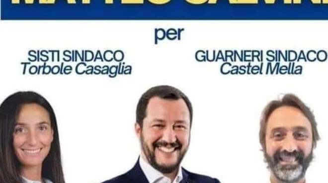 Salvini a Castel Mella e Torbole