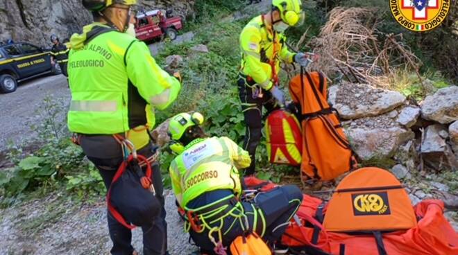 Soccorso alpino intervento a Temù