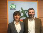 Marco Ghitti con Marina Bordonali Fistel Cisl