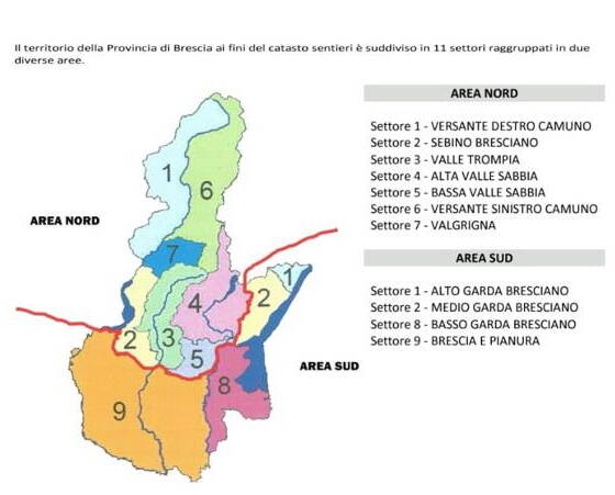 numerazione aree sentieri bresciani