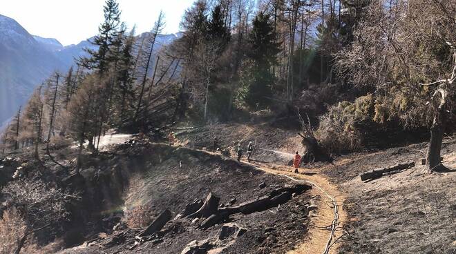 incendio fiamme rogo Berzo Demo