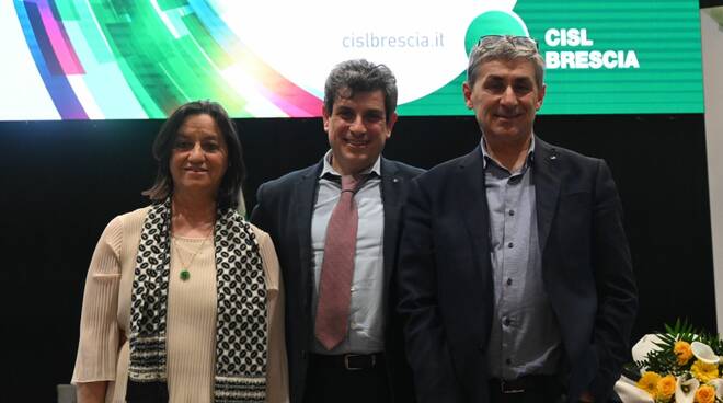 Cisl da sx, Maria Rosa Loda, Alberto Pluda, Paolo Reboni