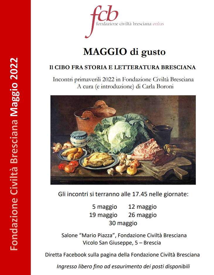 Locandina Maggio con Gusto Fondazione Civiltà Bresciana