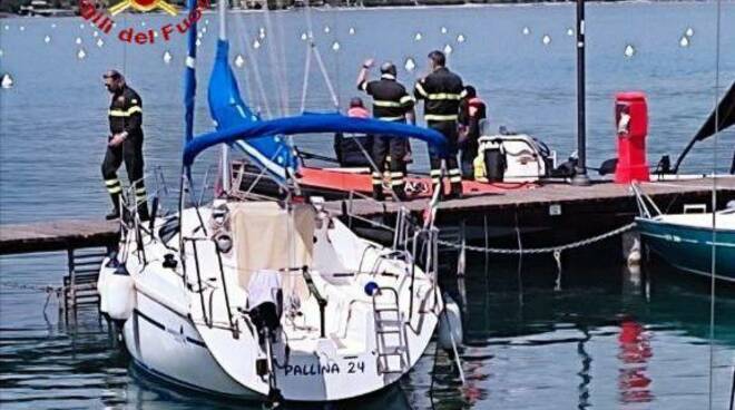 Manerba Porto Torchio chiazza combustibile inquinamento lago di Garda