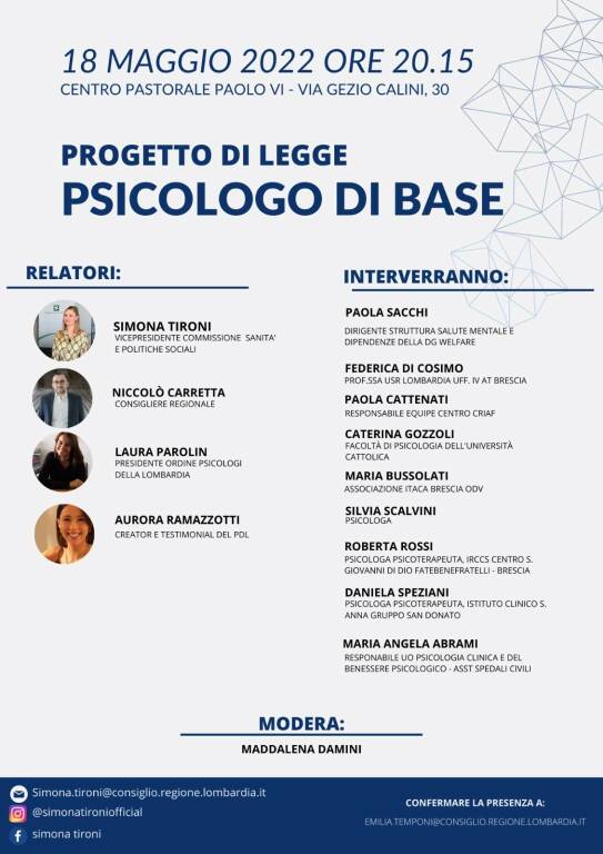 locandina convegno psicologo di base