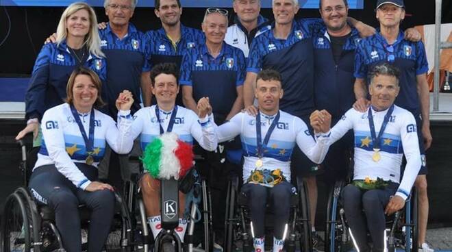 Duas medalhas de ouro e uma de bronze para handbikes europeus para Active Team La Leonessa