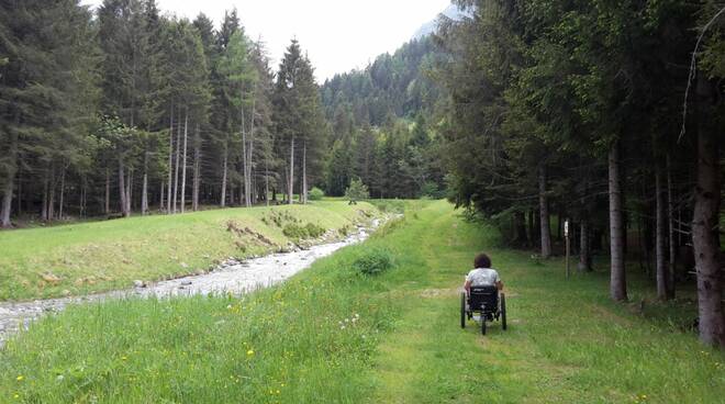 Temù sentiero attrezzato per disabili in Val d'Avio