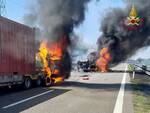 incidente in A 21 a Caorso autostrada A 21