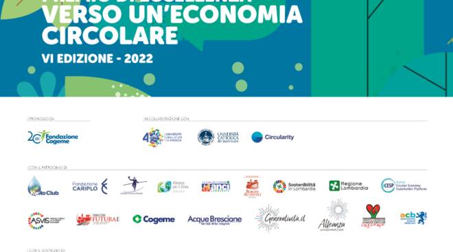 Premio di eccellenza nazionale “Verso una economia circolare” Fondazione Cogeme