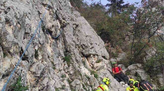 Caionvico falesia Cavalieri soccorso alpino