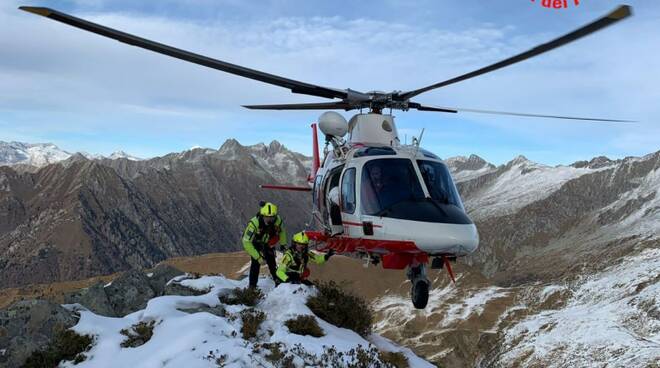 Braone cani dispersi soccorsi da elicottero del Vigili del fuoco