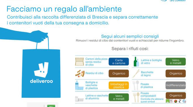 raccolta differenziata Aprica Deliveroo