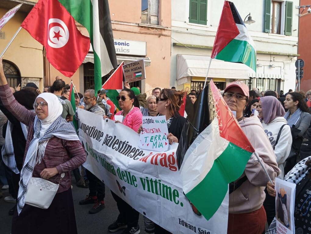 manifestazione pro Palestina Brescia