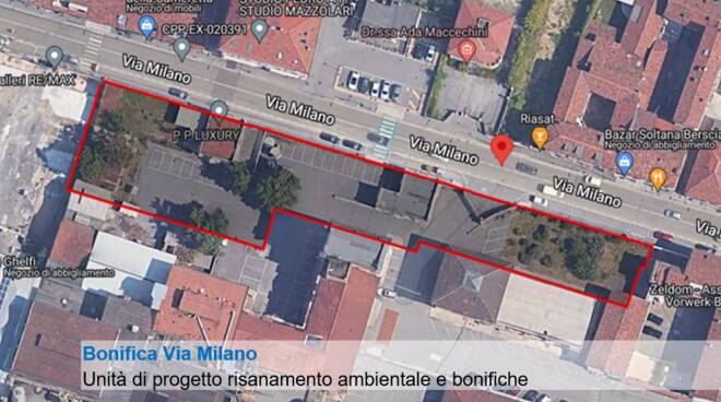 cantiere bonifica parcheggio Park Caffaro, riqualificazione "Oltre la strada" via Milano