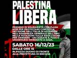 Volantino manifestazione presidio Prefettura piazza del Duomo Palestina