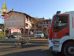 Incendio San Gervasio Bresciano vigili del fuoco pompieri rogo fiamme