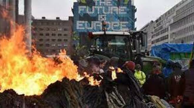 protesta agricoltura Bruxelles