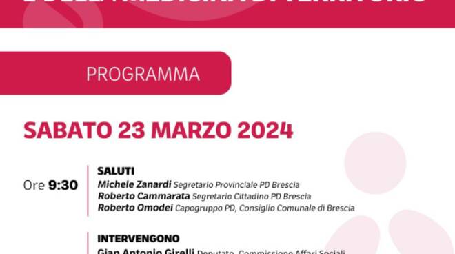 convegno Pd Sanità Brescia