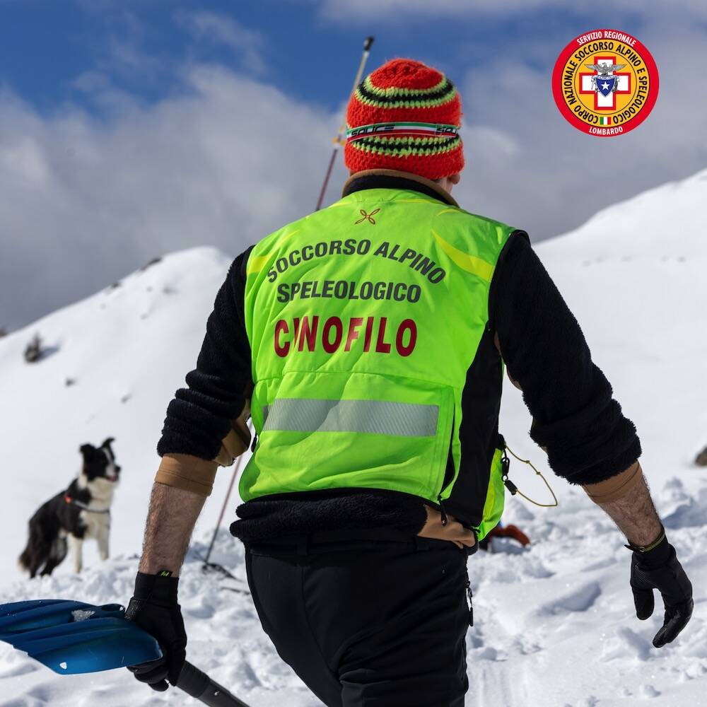 soccorso alpino Cnas Passo del Tonale unità cinofila cani