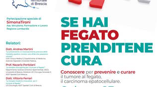 Locandina convegno tumori fegato Lilt Brescia