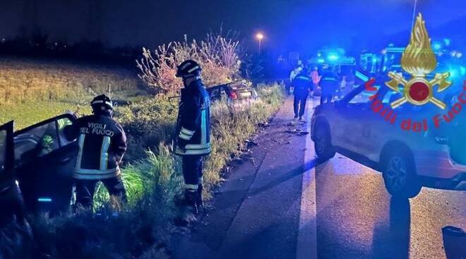 incidente notte Nuvolera Vigili del fuoco