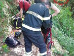 Vigili del fuoco soccorso in montagna sopra Breno